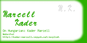 marcell kader business card